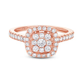 0.60ct 14k Rose Gold Diamond Lady's Ring Size 6